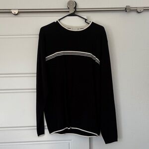 Geoffrey Beene Black and White Crewneck Sweater